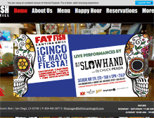 Tablet Screenshot of fatfishcantinagrill.com